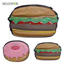 Women Leather Handbag Leather Donut Hamburger Print Day Clutch Novelty Bags Handbags Women Famous Brands Bolsa Feminina ELY