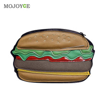 Women Leather Handbag Leather Donut Hamburger Print Day Clutch Novelty Bags Handbags Women Famous Brands Bolsa Feminina ELY