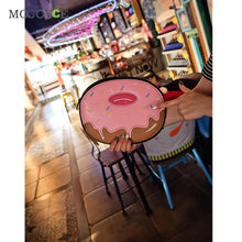Women Leather Handbag Leather Donut Hamburger Print Day Clutch Novelty Bags Handbags Women Famous Brands Bolsa Feminina ELY