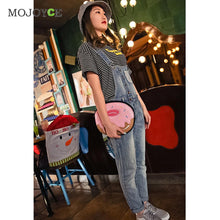 Women Leather Handbag Leather Donut Hamburger Print Day Clutch Novelty Bags Handbags Women Famous Brands Bolsa Feminina ELY