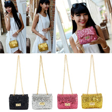 Women Leather Handbags Women Messenger Bags Sequins Shoulder Handbag ChainTote Women Bag Bolsa Feminina Clutch Borse ELY