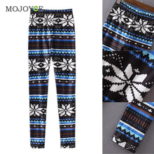 Women Leaves Geometry Print Reindeer Fully Lined Girls Leggings Stretch Pantalones Brushed Milk Silk Print Leggings ELY