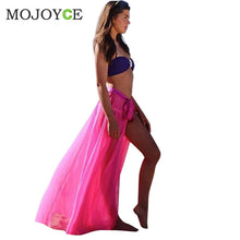 Women Long Skirt Ladies Chiffon Wrap Skirt Sarong Beach Cover Up Scarf Bathing Suit Cover Up Skirts Womens ELY