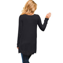 Women Long Sleeve T shirt Lace Decor Tee Blusa Casual Loose Women Tops T Shirt 1STL ELY