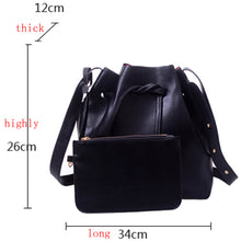 Women Messenger Bags Leather Handbags Bucket Shoulder Bags Designer Crossbody Bags Clutch Purses Bags Bolsa Feminina ELY