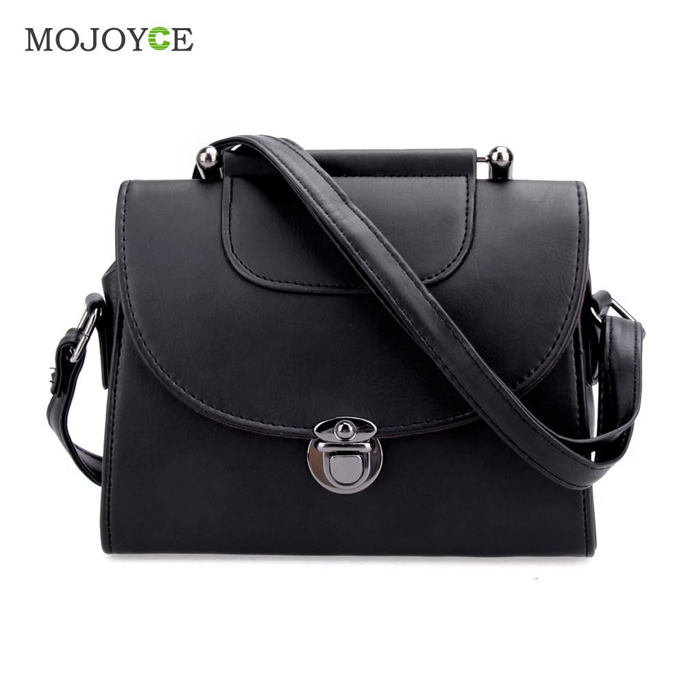 Women PU Leather Handbag Retro Lock Shoulder Crossbody Bag Women Messenger Bag Clutch Bolsos Mujer Sacthels ELY