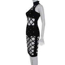 Women Night Club Sexy Hollow Party Bodycon Dress Balck Dress ELY