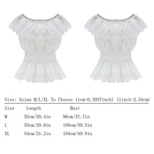 Women Off Shoulder Casual Tops Blouse Lace Crochet Shirt Wihite Blusas Femininas Kimono Women Tops Shirt 1STL ELY