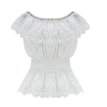 Women Off Shoulder Casual Tops Blouse Lace Crochet Shirt Wihite Blusas Femininas Kimono Women Tops Shirt 1STL ELY