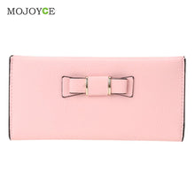 Women PU Leather Bow Wallet Card Holder Coin Purse Women Clutch Purses Carteira mujer Feminina ID Credit Card Purse ELY