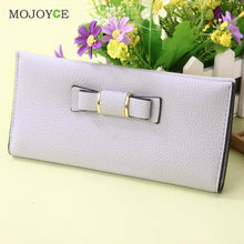 Women PU Leather Bow Wallet Card Holder Coin Purse Women Clutch Purses Carteira mujer Feminina ID Credit Card Purse ELY