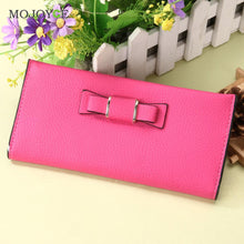 Women PU Leather Bow Wallet Card Holder Coin Purse Women Clutch Purses Carteira mujer Feminina ID Credit Card Purse ELY