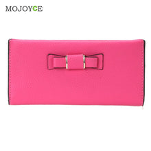 Women PU Leather Bow Wallet Card Holder Coin Purse Women Clutch Purses Carteira mujer Feminina ID Credit Card Purse ELY