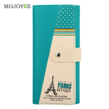 Women Purse Long Leather Tower Printing Women Wallets Graffiti Embossed Wallet Vintage PU Holder Coin Purses Clutch 1STL ELY