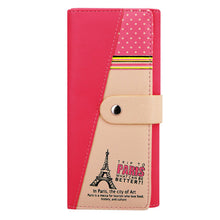 Women Purse Long Leather Tower Printing Women Wallets Graffiti Embossed Wallet Vintage PU Holder Coin Purses Clutch 1STL ELY