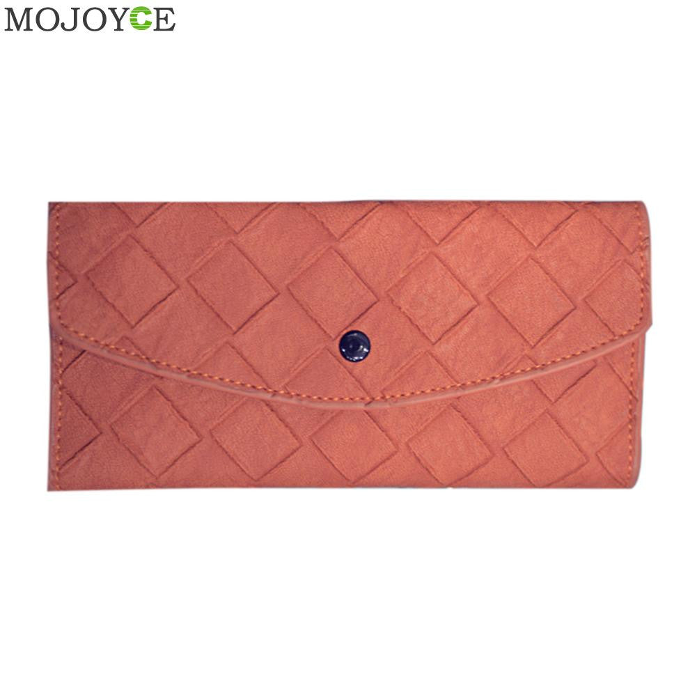 Women Purse Soft Handbags Card Holder Gift Lady Long Wallet Plaid Purse Bolsas de Marca Clutch Coin Purse Carteira ELY