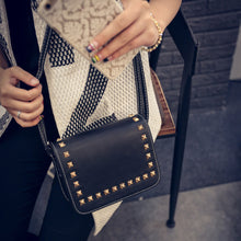 Women Small PU Leather Messenger Bags Rivet Crossbody Shoulder Bags Shopping Bag Handbags Clutches Bolsa Feminina ELY
