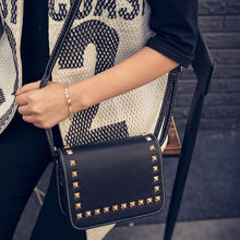Women Small PU Leather Messenger Bags Rivet Crossbody Shoulder Bags Shopping Bag Handbags Clutches Bolsa Feminina ELY