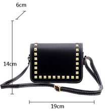 Women Small PU Leather Messenger Bags Rivet Crossbody Shoulder Bags Shopping Bag Handbags Clutches Bolsa Feminina ELY