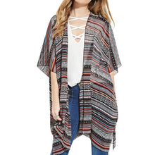Women Stripe Printed Gauze Chiffon Blouse Kimono Cardigan Blusas Women Blouses Blusa Feminino Tops Kimono 1STL ELY