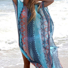 Women Sexy Dress Colorful Print Loose Chiffon Dress Mini Sleeveless Beach Bohemian Dresses 1STL ELY
