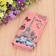 Women Tower Print Wallets Long Smooth PU Leather Wallet Graffiti Embossed Money Purse ID Credit Card Holder Coin Purses ELY