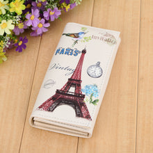 Women Tower Print Wallets Long Smooth PU Leather Wallet Graffiti Embossed Money Purse ID Credit Card Holder Coin Purses ELY