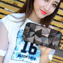 Women Wallet Long Card Holder Case Leather Clutch Wallet Purse Handbag Plaid Wallets Purse Money Bag Femininas ELY