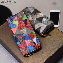 Women Wallet Long Card Holder Case Leather Clutch Wallet Purse Handbag Plaid Wallets Purse Money Bag Femininas ELY
