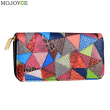 Women Wallet Long Card Holder Case Leather Clutch Wallet Purse Handbag Plaid Wallets Purse Money Bag Femininas ELY