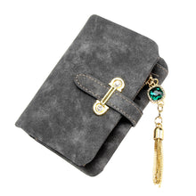 Women Wallets Matte Retro Tassel Women Wallet Zipper Diamond Pendant Short Purse Tassels Clutch Coin Purse Card Holder ELY