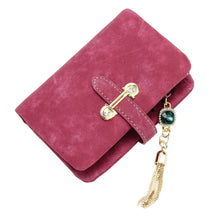 Women Wallets Matte Retro Tassel Women Wallet Zipper Diamond Pendant Short Purse Tassels Clutch Coin Purse Card Holder ELY