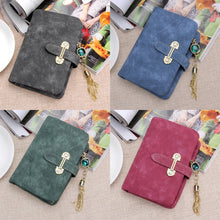 Women Wallets Matte Retro Tassel Women Wallet Zipper Diamond Pendant Short Purse Tassels Clutch Coin Purse Card Holder ELY