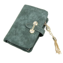 Women Wallets Matte Retro Tassel Women Wallet Zipper Diamond Pendant Short Purse Tassels Clutch Coin Purse Card Holder ELY