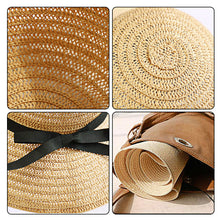 Women Wide Brim Beach Sun Hat Paper Straw Floppy Elegant Bohemia Cap 1STL ELY