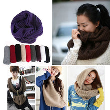 Women Warm Wool Knit Snood Scarf Shawl Neck Wrap Circle Cowl 1STL ELY