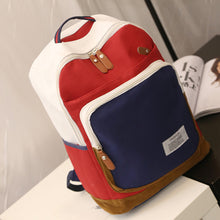 Women's Canvas Backpack Patchwork Satchel Shoulder Rucksack for Teenager Girls Designer School Bagpack Bolsa Feminina ELY