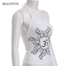 Women's Print White Crop Tops Casual Tank Tops Blusa Feminina O neck Sleeveless Slim Tops Plus Size Blusas 1STL ELY