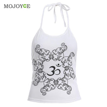 Women's Print White Crop Tops Casual Tank Tops Blusa Feminina O neck Sleeveless Slim Tops Plus Size Blusas 1STL ELY