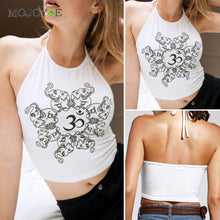 Women's Print White Crop Tops Casual Tank Tops Blusa Feminina O neck Sleeveless Slim Tops Plus Size Blusas 1STL ELY
