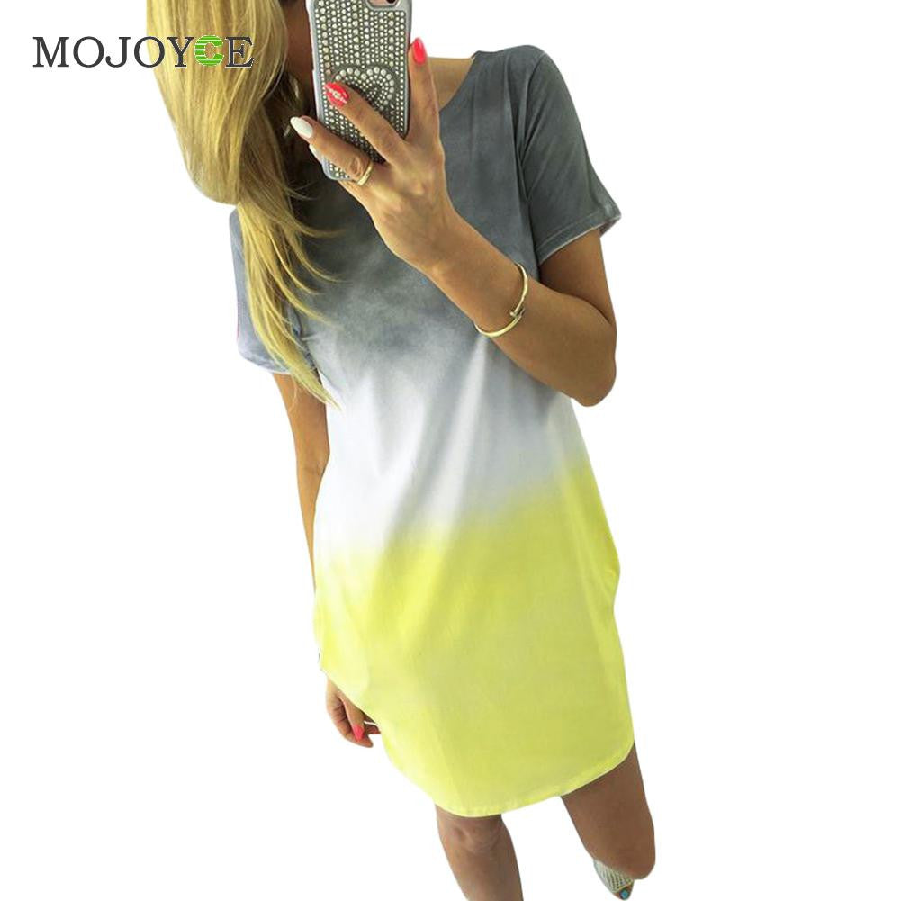 Womens Dress Boho Casual Party Beach Short Mini Dress Short Sleeve Vestidos dresses vestido de festa bandage dress 1STL ELY