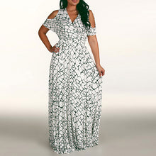 Womens Dress V Neck Hollow Sleeve Off Shoulder Long Dress Evening Party Beach Dress Vestidos Plus Size 1STL ELY