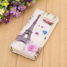 designer Wallet Women Long Wallets Smooth PU leather Paris Flags Eiffel Tower Style Lady Coin Purses Clutch Wallet ELY