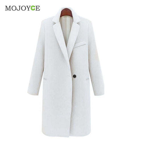 able Warm Wool Trench Coat Lapels Long Slim Woolen Trench Coat Jacket Artificial Cashmere Overcoat Outwear ELY