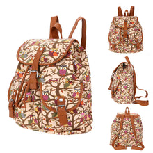 Fasion CanvasPU Leather Backpack with Animal Print Ladies School Bag Owl Backpack For Teenager Girls Laptop bolsa mochila ELY