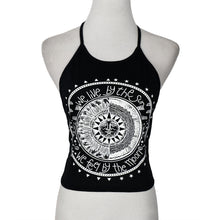 Fasion Crop Tops Women Print Sleeveless Cropped Feminino Halterneck Tank Tops Vest Women Shirt Blusa for 1STL ELY