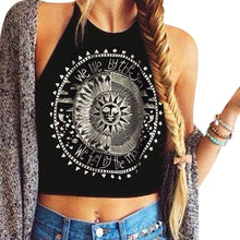 Fasion Crop Tops Women Print Sleeveless Cropped Feminino Halterneck Tank Tops Vest Women Shirt Blusa for 1STL ELY