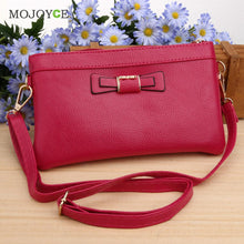 Fasion Cute Bow Women Bag Mini Leather Handbag Zipper Envelope Bag Clutch Women Messenger Bag Satchel Purse Bolsa Feminina ELY