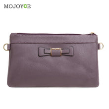 Fasion Cute Bow Women Bag Mini Leather Handbag Zipper Envelope Bag Clutch Women Messenger Bag Satchel Purse Bolsa Feminina ELY