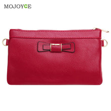 Fasion Cute Bow Women Bag Mini Leather Handbag Zipper Envelope Bag Clutch Women Messenger Bag Satchel Purse Bolsa Feminina ELY